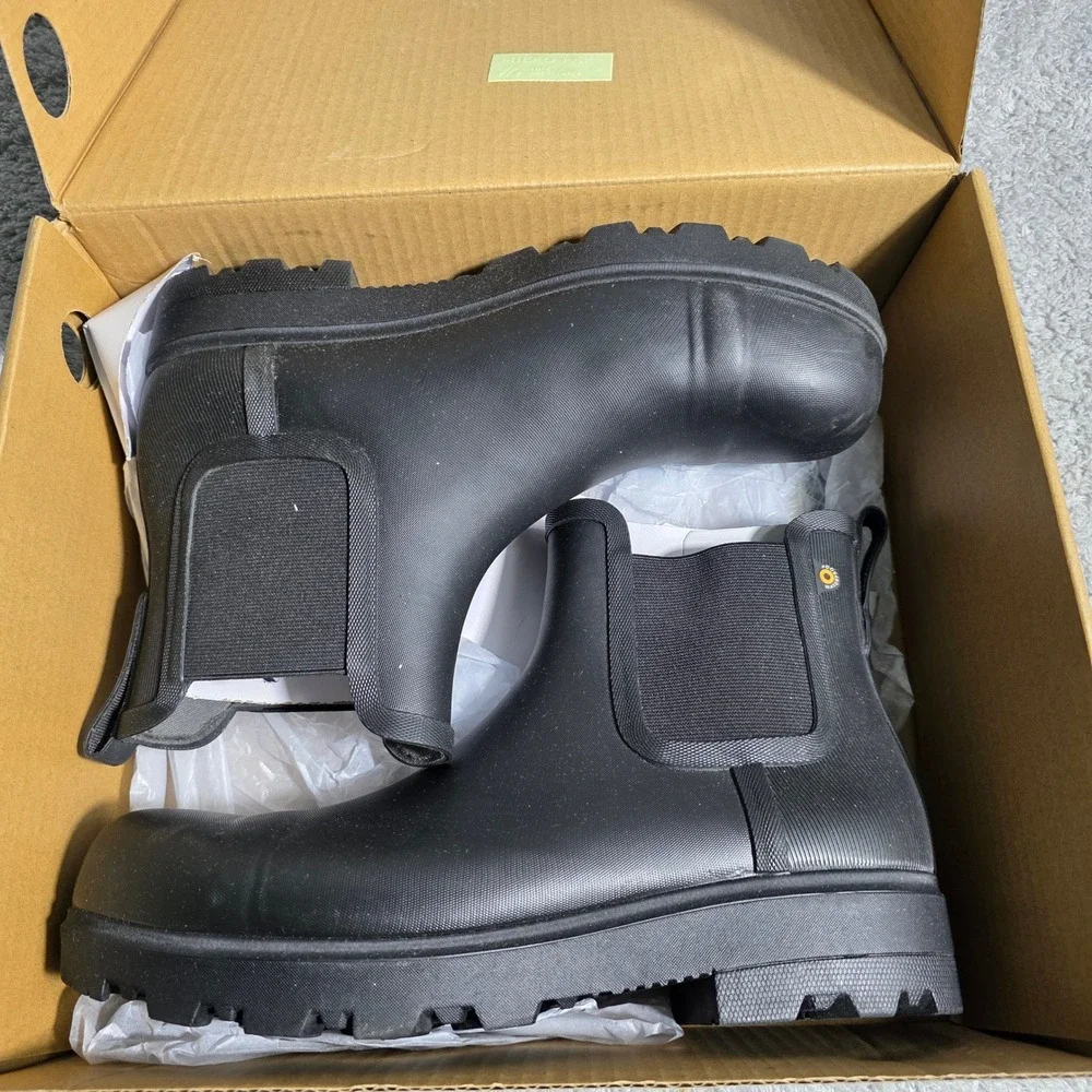 Bogs Womens Laurel Safety Waterproof Composite Toe Work Boots Size 11‎ Black NEW